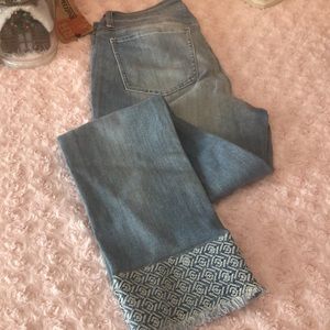 Ruff Hewn Jeans NWT Embroidered Cuffs rough edge